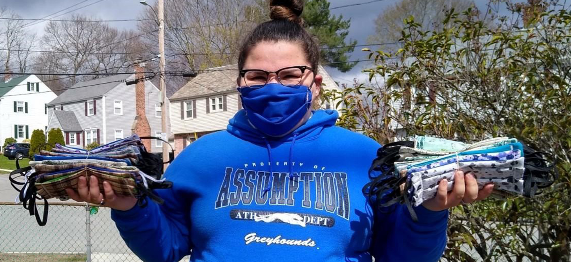 Agudelo ’20 Manages Classes and Mass-production of Free Protective Masks