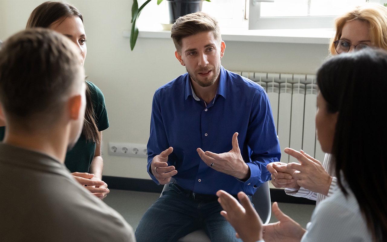 Photo of a group of individuals being served by a Rehabilitation Counselor. Assumption University's program was awarded a $1 million grant to address a national shortage of counselors.