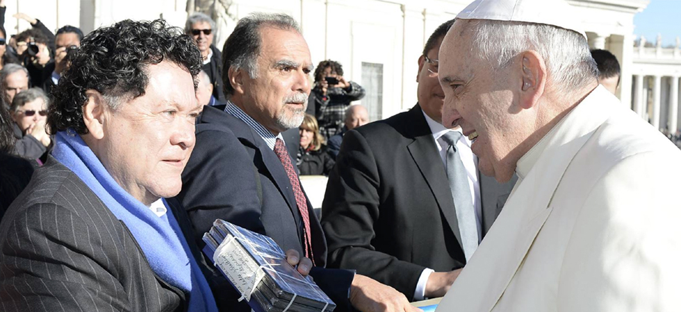 Luis Argueta and Pope Francis