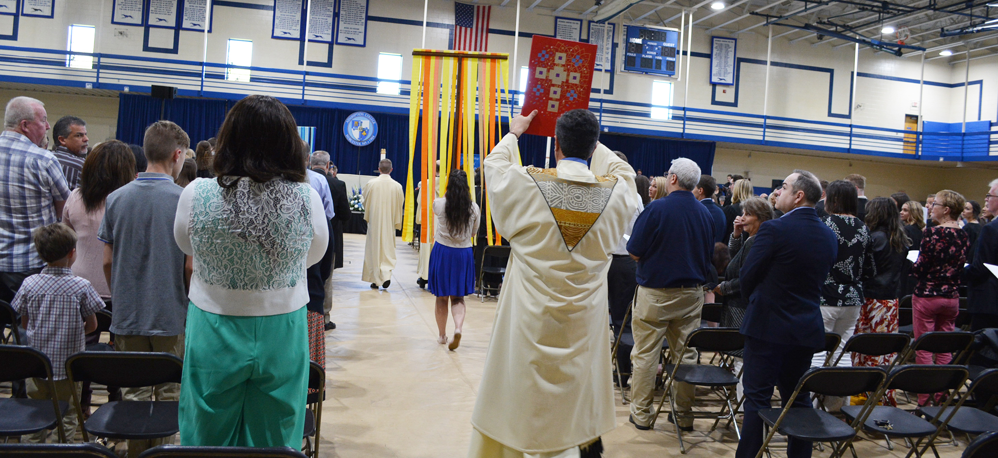 The procession of the Baccalaureate Mass at Assumption University.