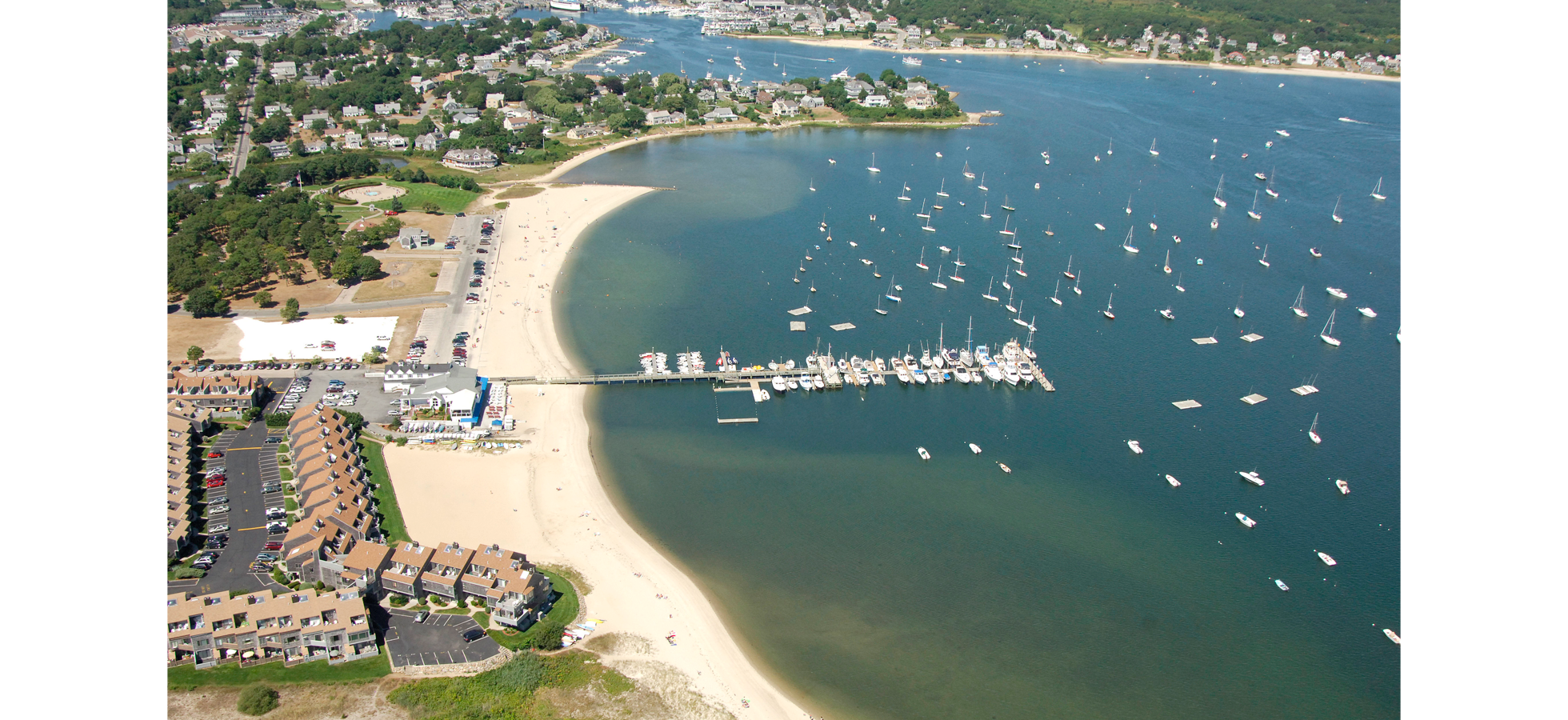 Aerial view of Hyannis Yacht Club, site of a Summer Reception for Assumption alumni.