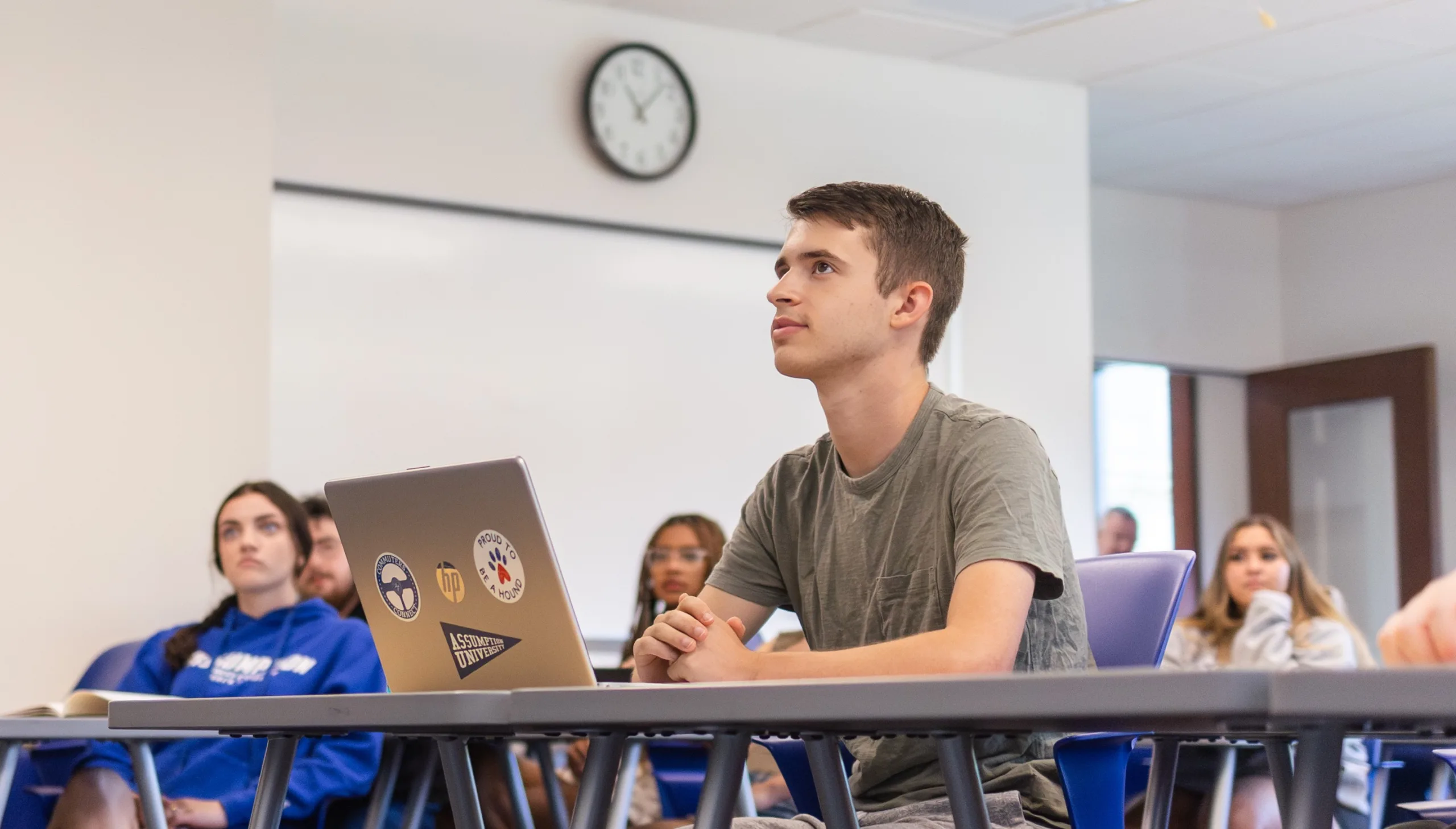 Student in a classroom