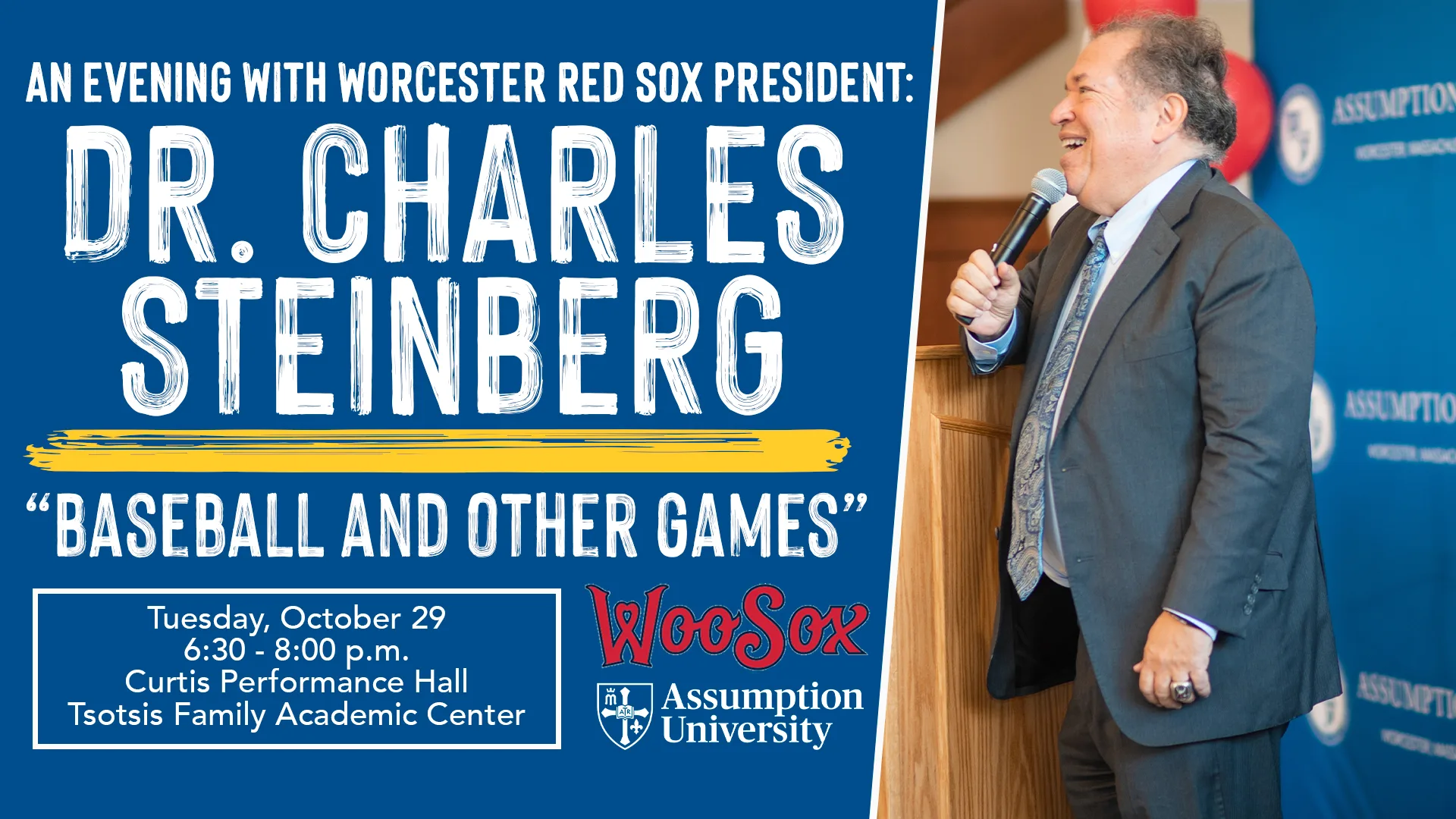 Charles Steinberg event flyer